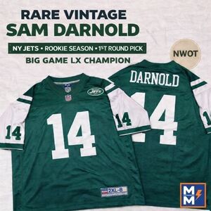 Sam Darnold NY Jets Rookie Season Jersey NWOT Big Game LX Champion 2XL
